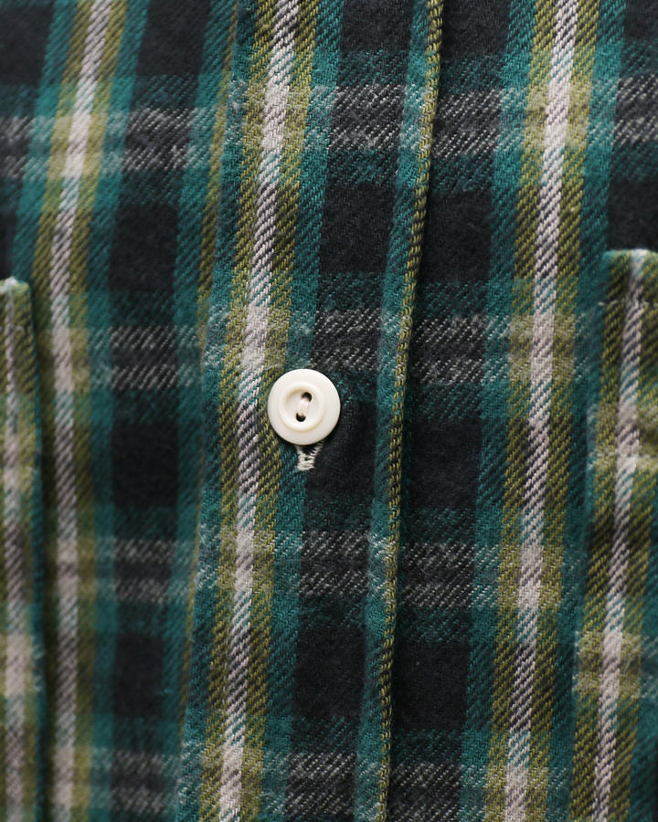 John Gluckow ジョンクラッコー JG-06-2 The Everyday Flannel Shirts E柄 ダークグリーン ワンウォッシュ