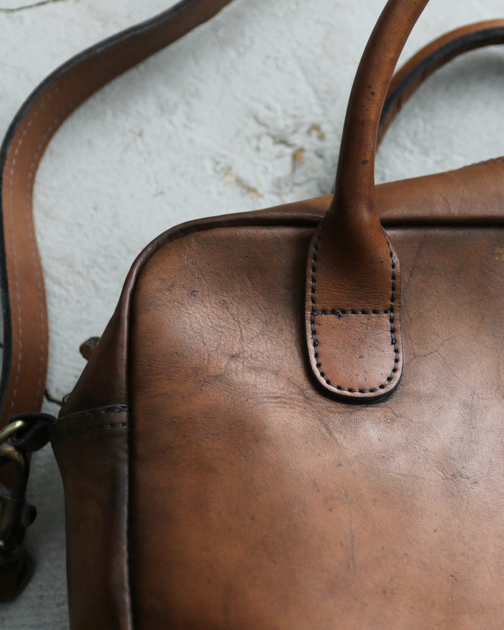 John Woodbridge &amp; Sons Makers ジョンウッドブリッジ 12inch Computer Bag with strap Brown
