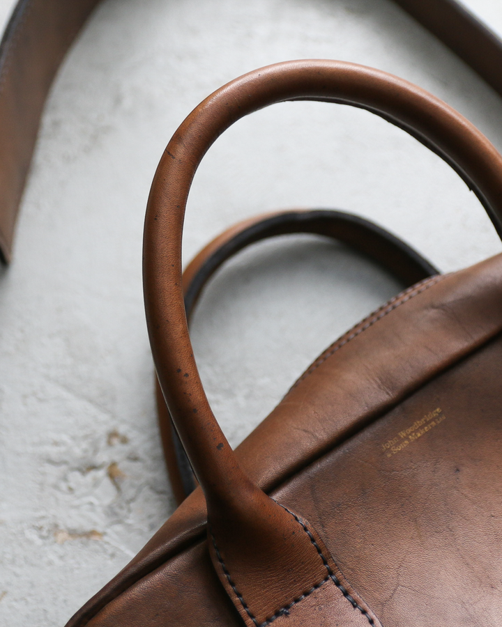 John Woodbridge &amp; Sons Makers ジョンウッドブリッジ 12inch Computer Bag with strap Brown