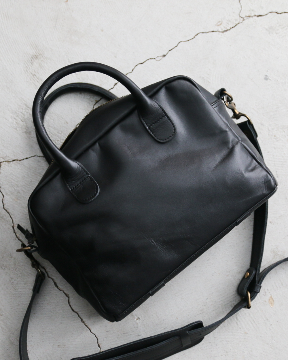 John Woodbridge &amp; Sons Makers ジョンウッドブリッジ 12inch Computer Bag with strap Black