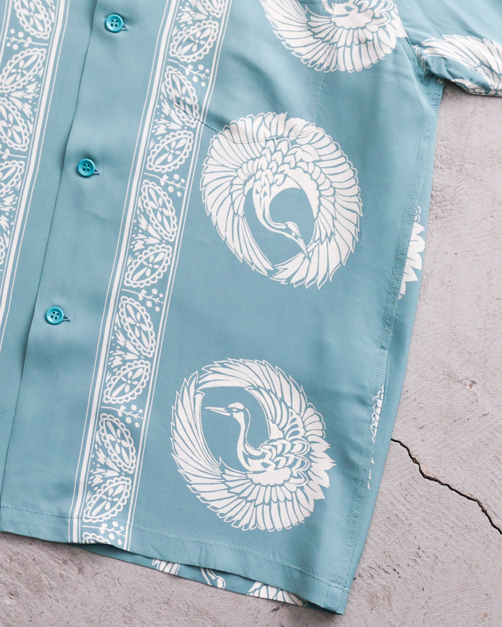 SUN SURF SS39629 RAYON HAWAIIAN SHIRT “ORIENTAL BORDER”