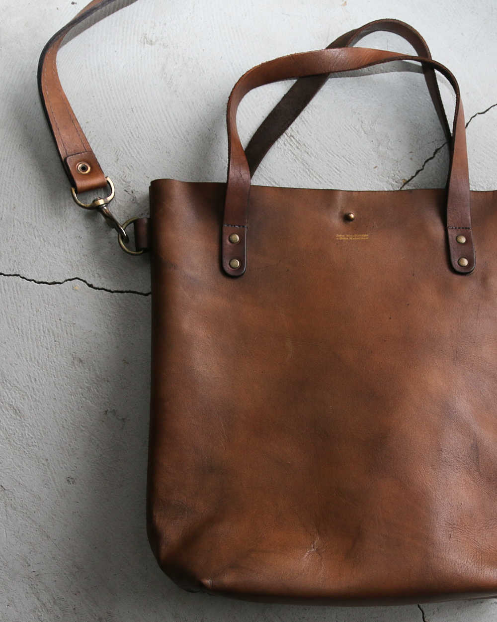 John Woodbridge &amp; Sons Makers ジョンウッドブリッジ Tote Bag Medium with strap Brown