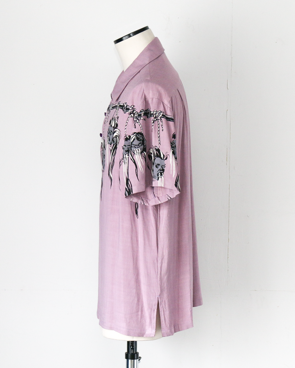 STAR OF HOLLYWOOD SH39704 / HOPSACK RAYON PULLOVER “SHRUNKEN HEAD” PURPLE