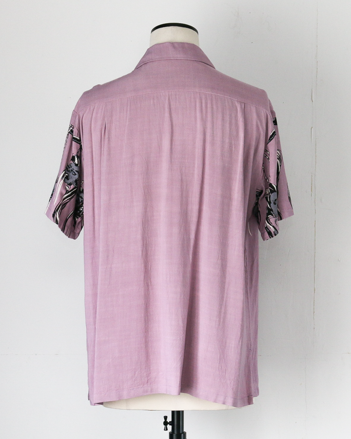 STAR OF HOLLYWOOD SH39704 / HOPSACK RAYON PULLOVER “SHRUNKEN HEAD” PURPLE