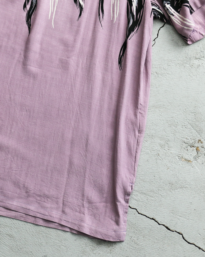 STAR OF HOLLYWOOD SH39704 / HOPSACK RAYON PULLOVER “SHRUNKEN HEAD” PURPLE