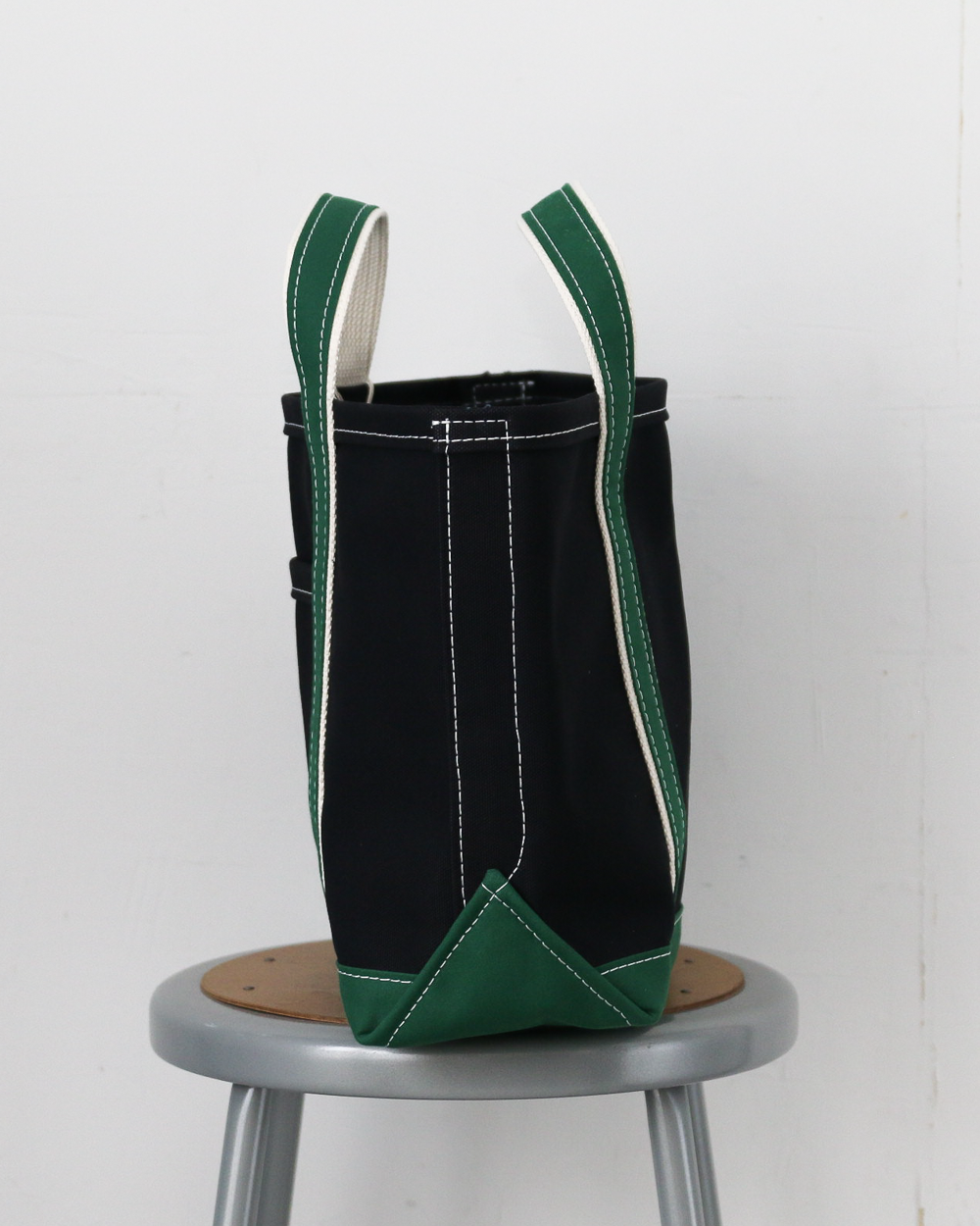 WORKERS Deluxe Pocket Tote Bag/ Dark Navy x Green Handle/Short