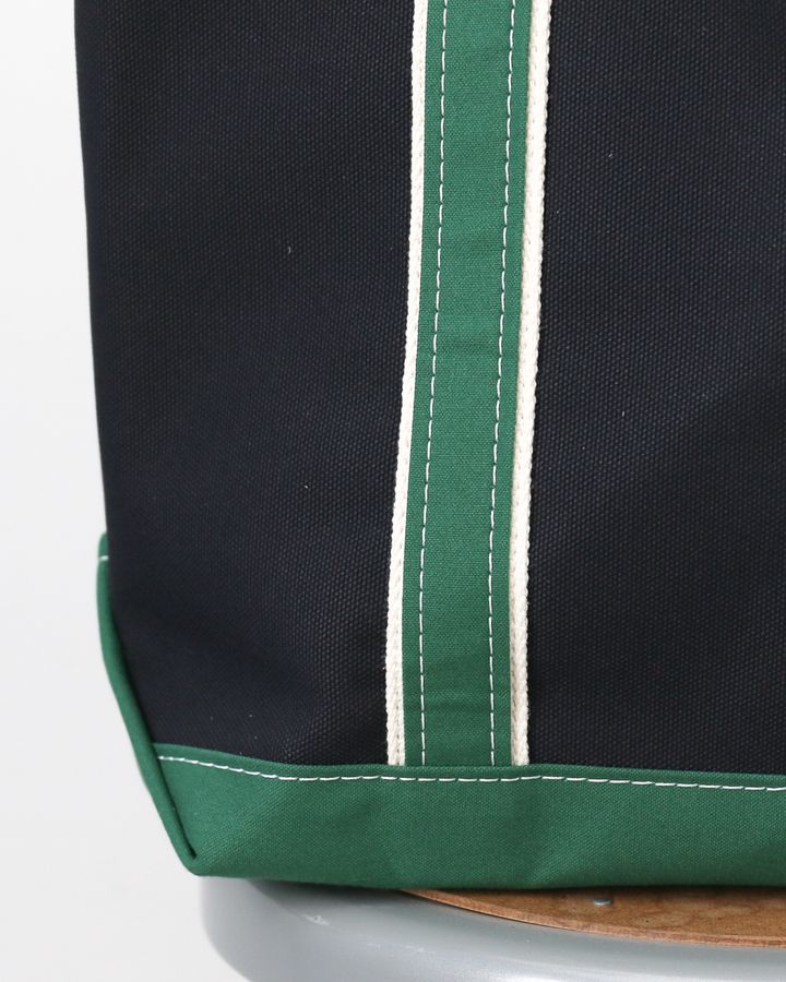 WORKERS Deluxe Pocket Tote Bag/ Dark Navy x Green Handle/Short