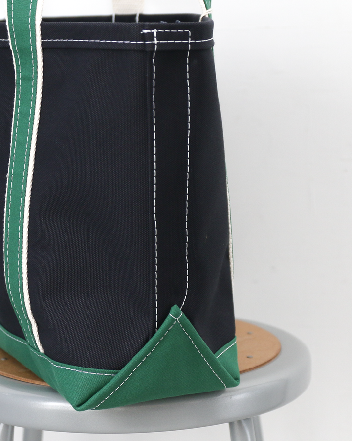 WORKERS Deluxe Pocket Tote Bag/ Dark Navy x Green Handle/Short