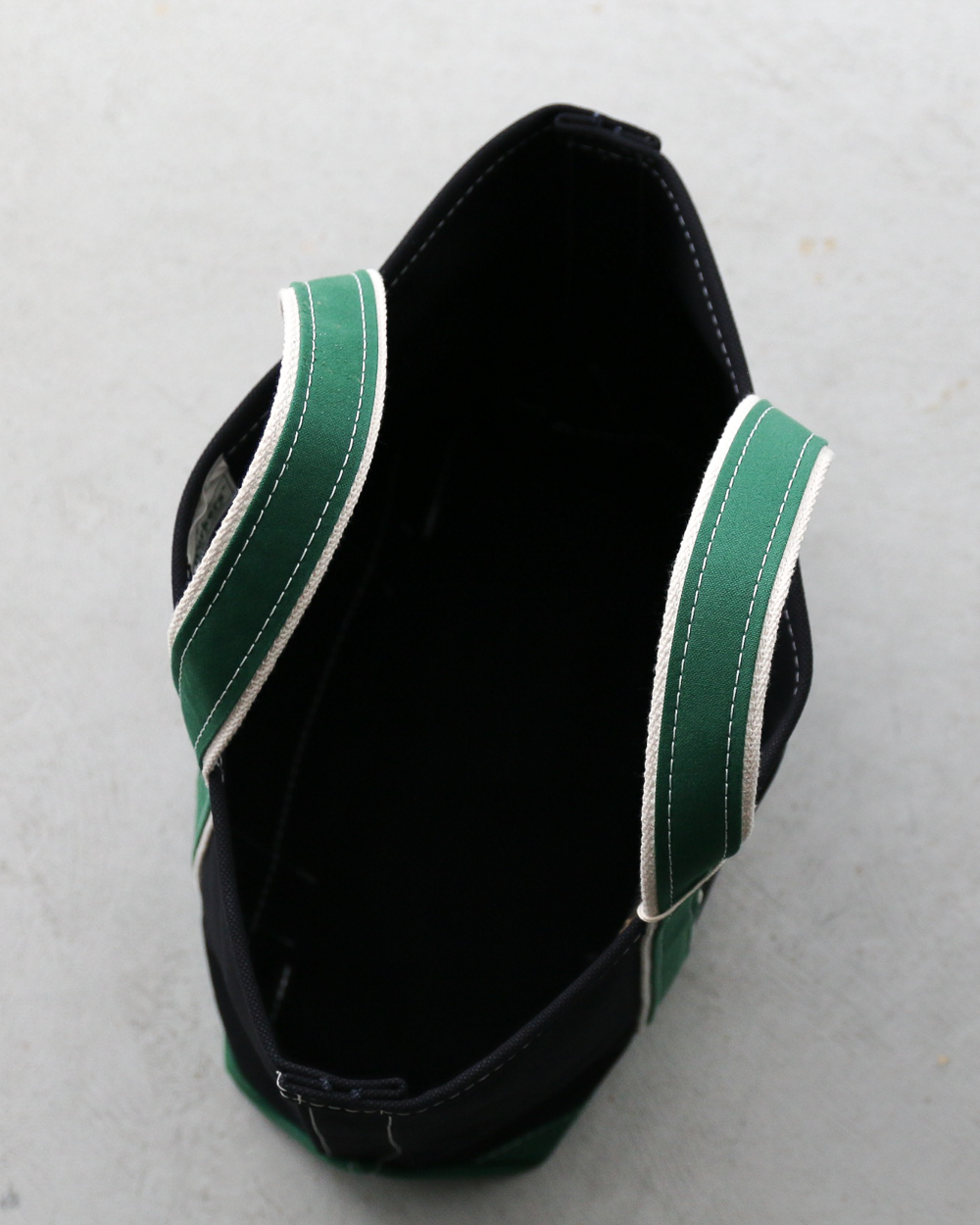 WORKERS Deluxe Pocket Tote Bag/ Dark Navy x Green Handle/Short