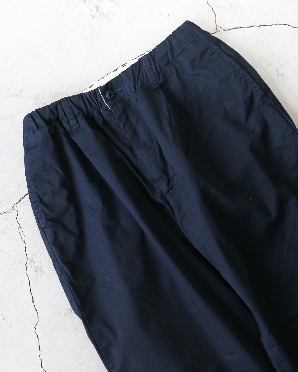 FOB factory F0549 Stretch Twill Easy Pants Navy
