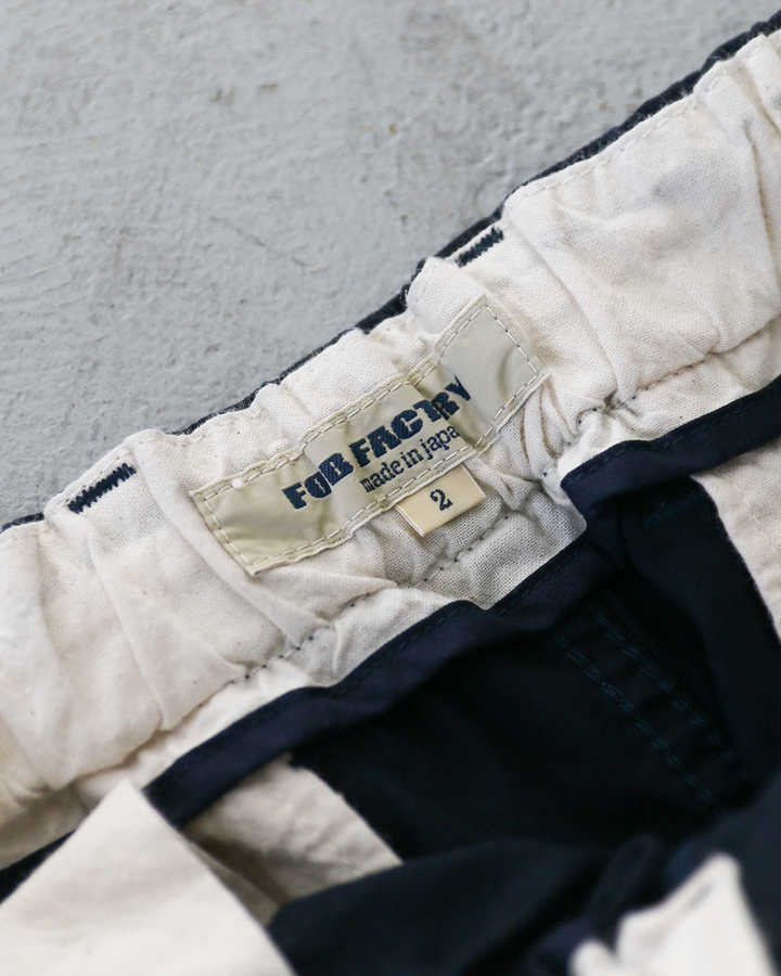 FOB factory F0549 Stretch Twill Easy Pants Navy