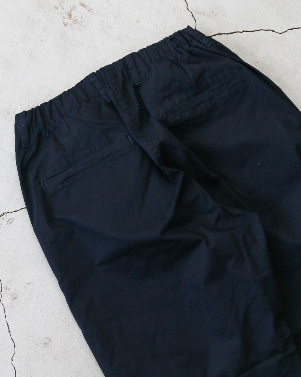 FOB factory F0549 Stretch Twill Easy Pants Navy