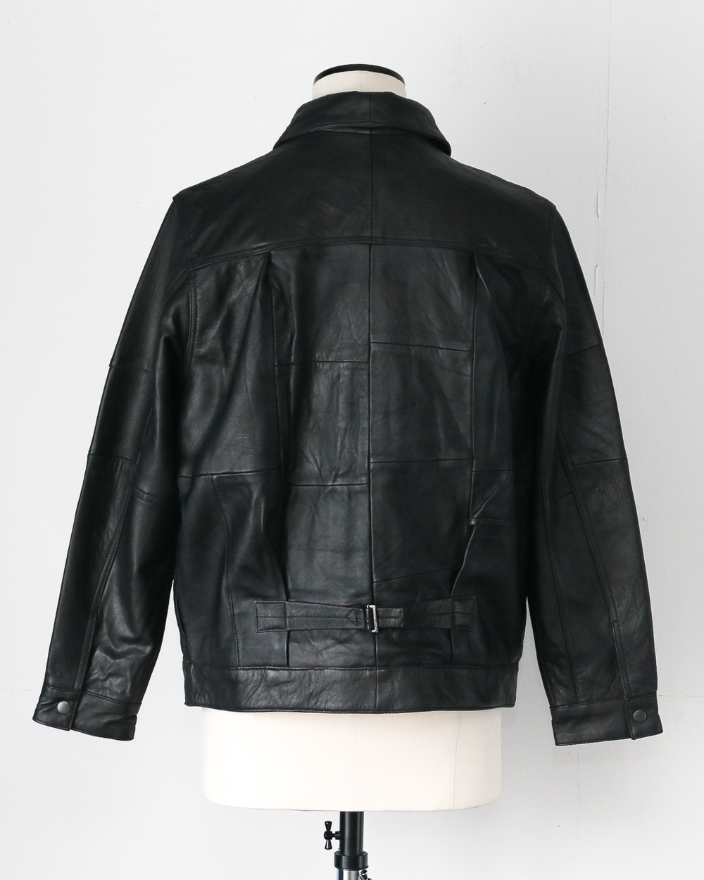 YOUSED ユーズド Remake 3Pocket 1st Leather Jacket Black
