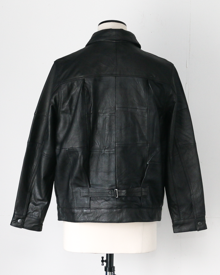YOUSED ユーズド Remake 3Pocket 1st Leather Jacket Black