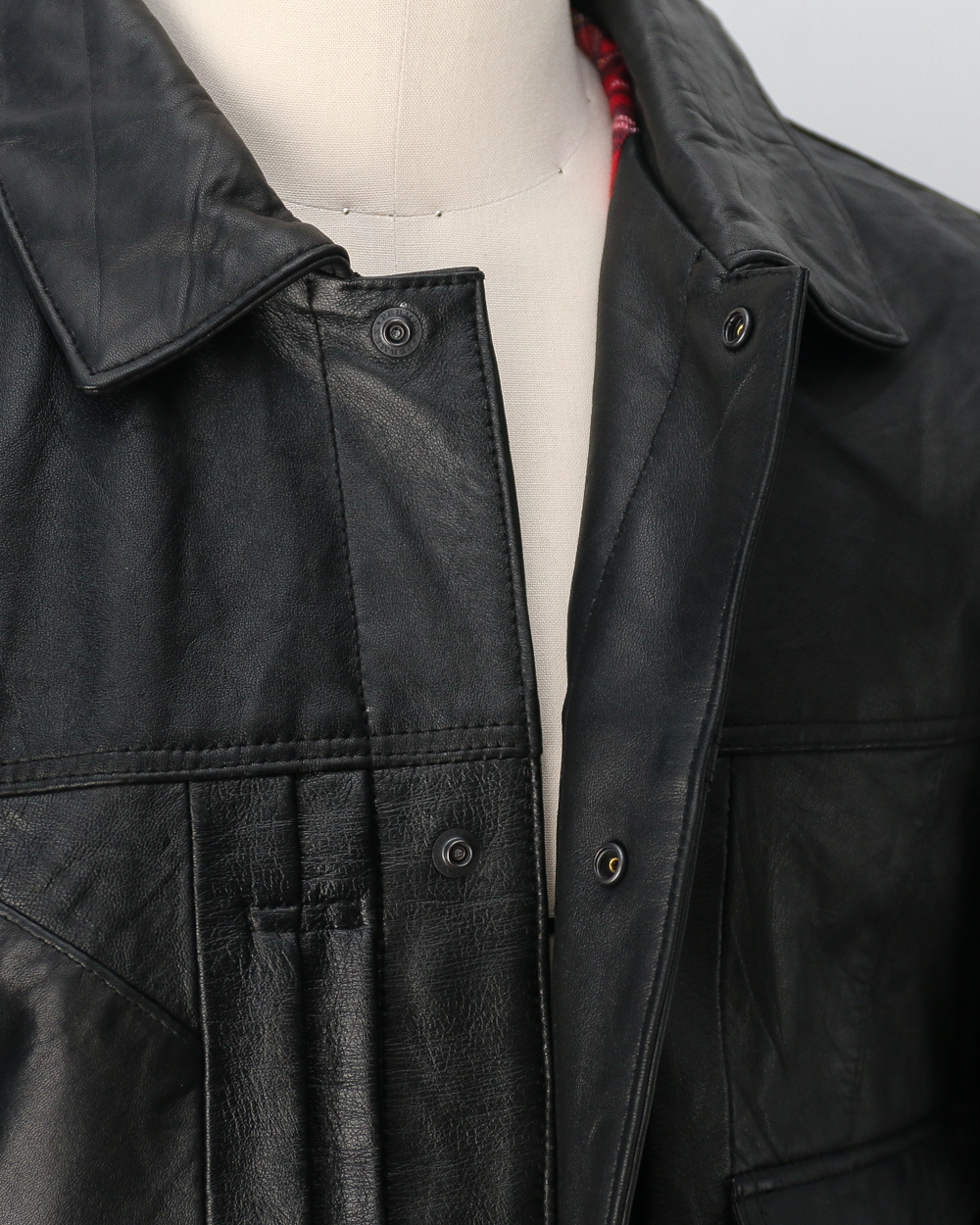 YOUSED ユーズド Remake 3Pocket 1st Leather Jacket Black