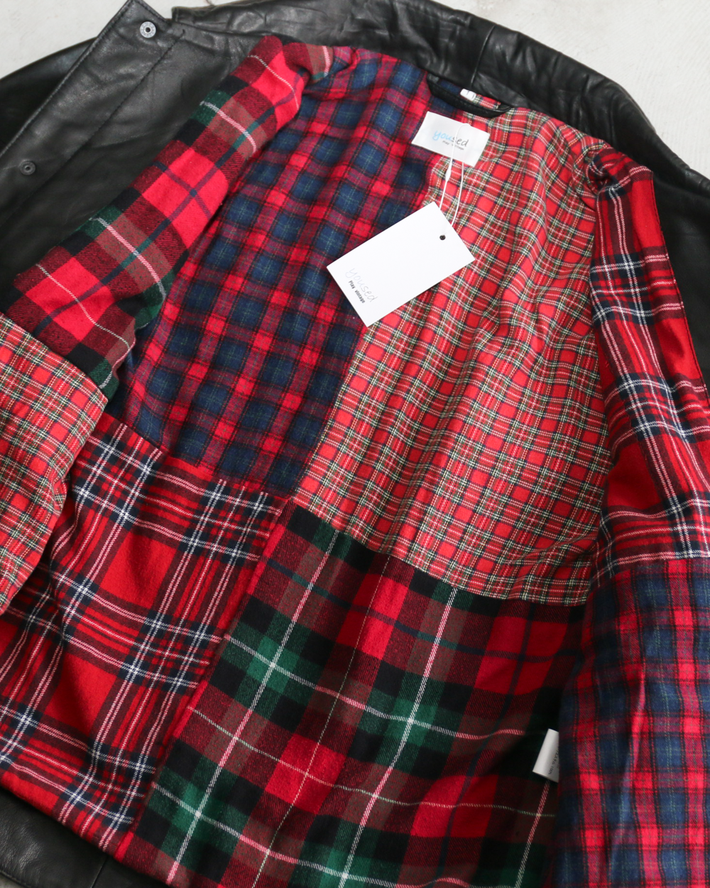 YOUSED ユーズド Remake 3Pocket 1st Leather Jacket Black