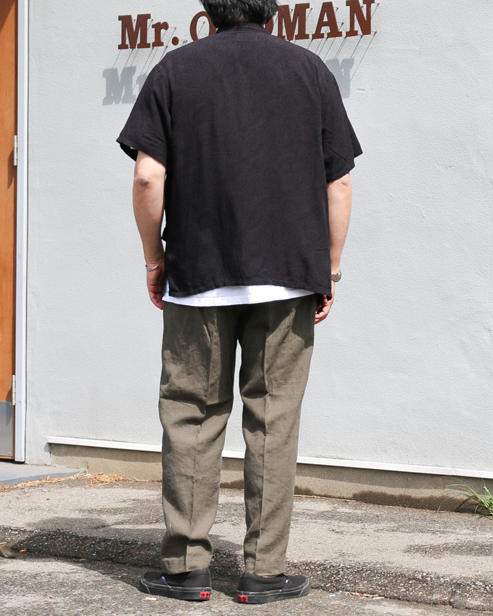 TOWN CRAFT PRINTED BEACH SHIRT Black