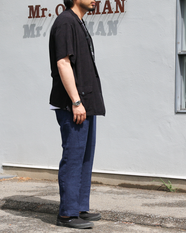 DELICIOUS LINEN Easy Pants Navy