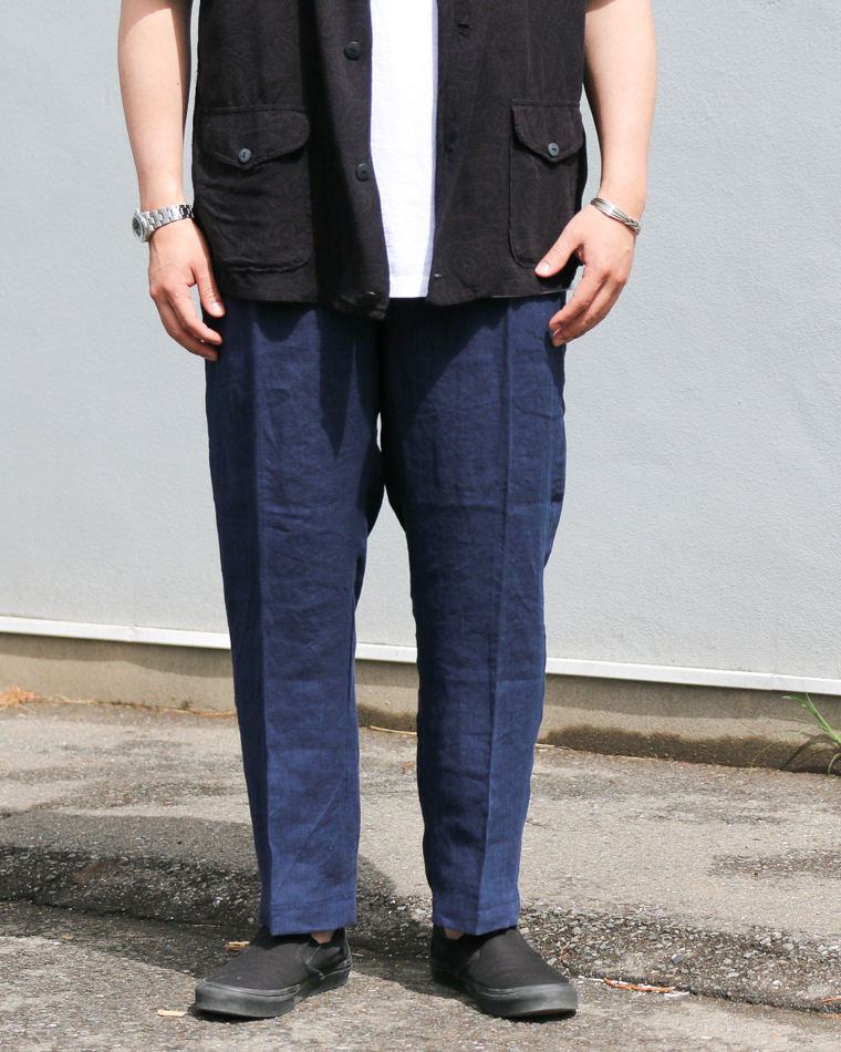 DELICIOUS LINEN Easy Pants Navy