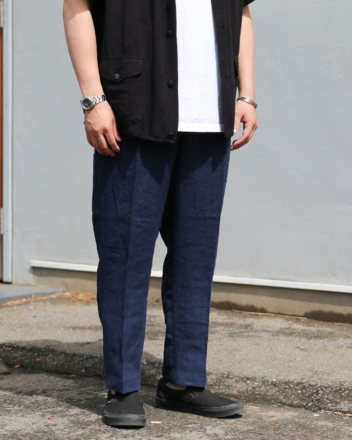 DELICIOUS LINEN Easy Pants Navy