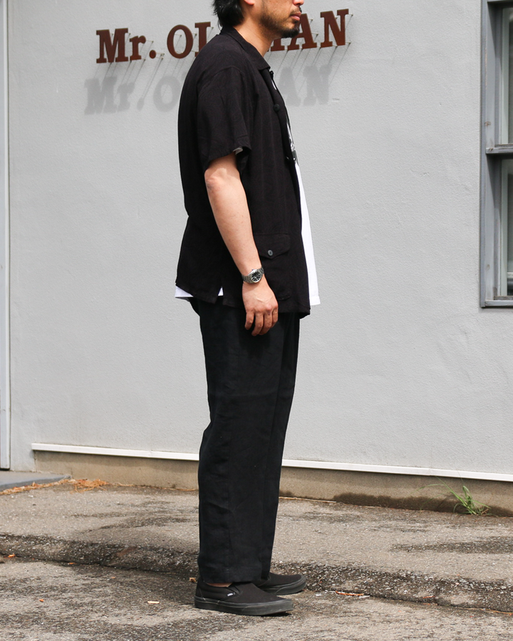 DELICIOUS LINEN Easy Pants Black