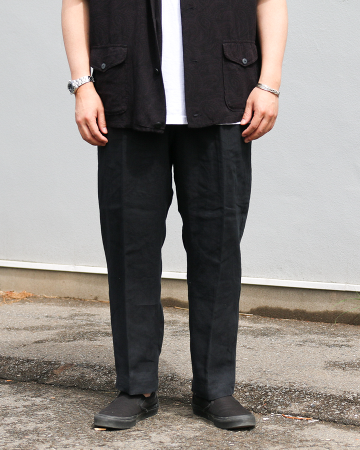 DELICIOUS LINEN Easy Pants Black