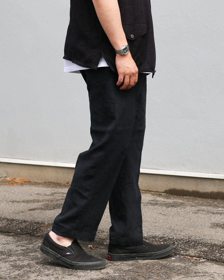 DELICIOUS LINEN Easy Pants Black