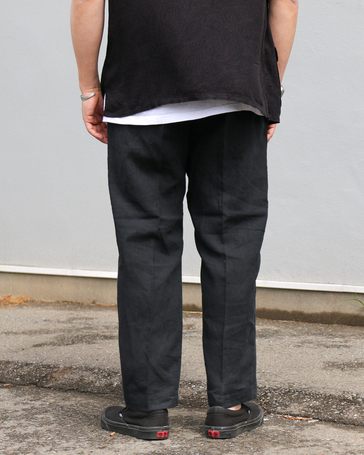 DELICIOUS LINEN Easy Pants Black