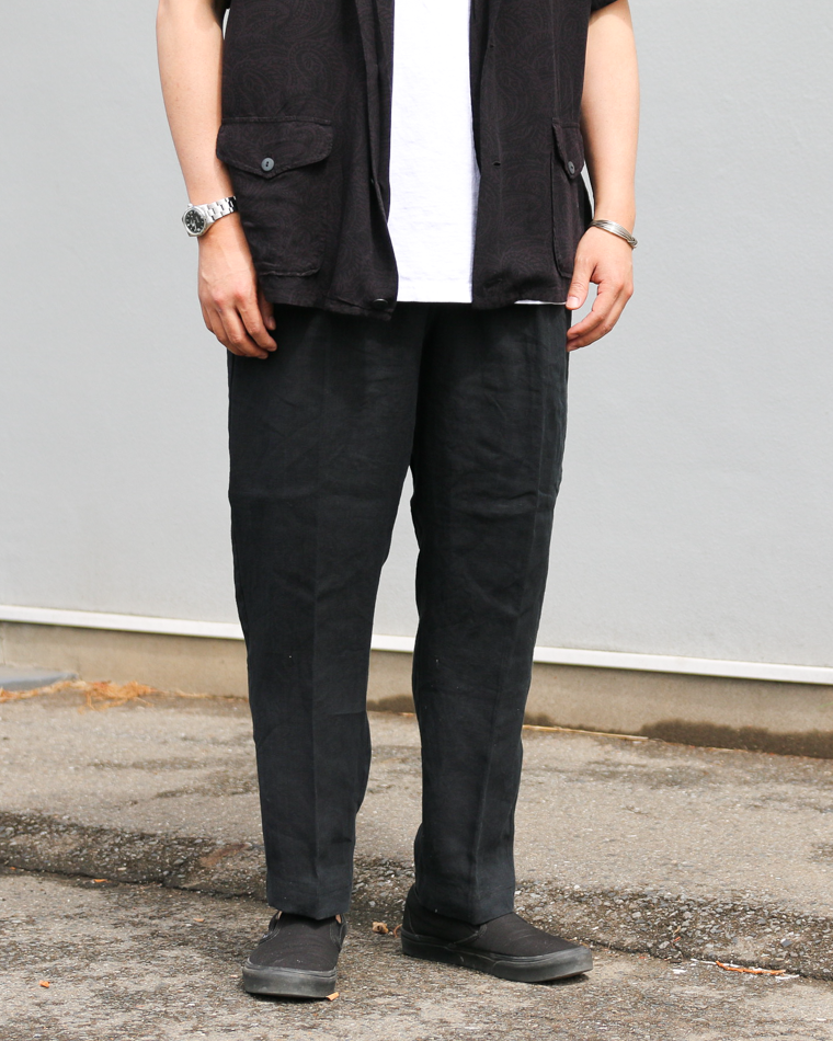 DELICIOUS LINEN Easy Pants Black