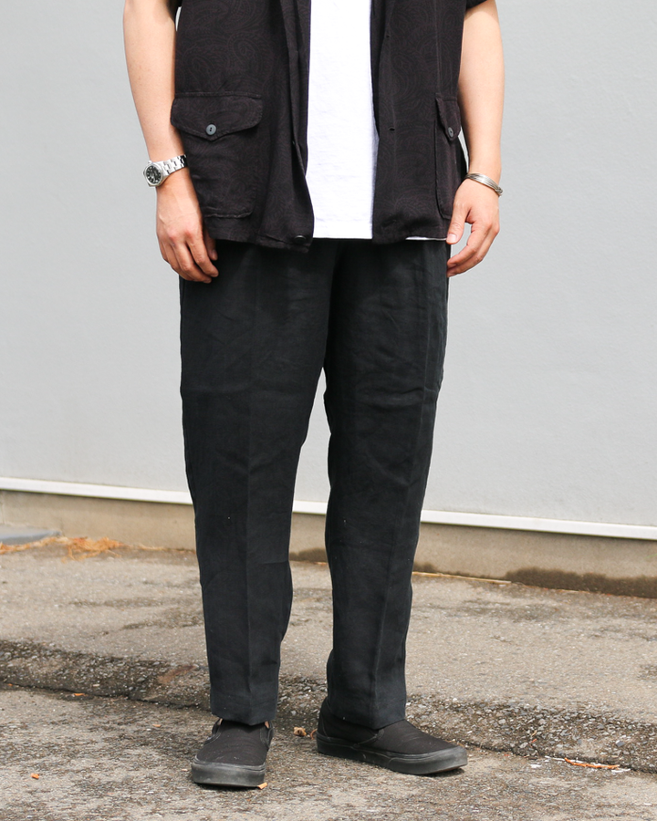 DELICIOUS LINEN Easy Pants Black
