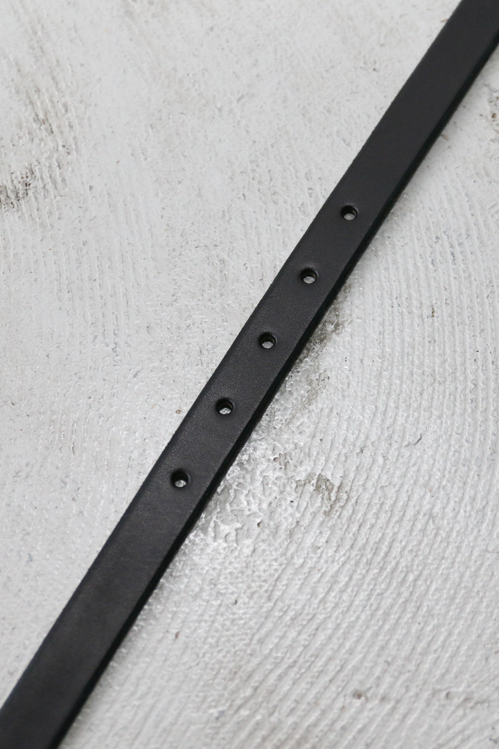 MOONSHINE LEATHER Made In USA Del Rio Buckle Western Leather Long Belt Black