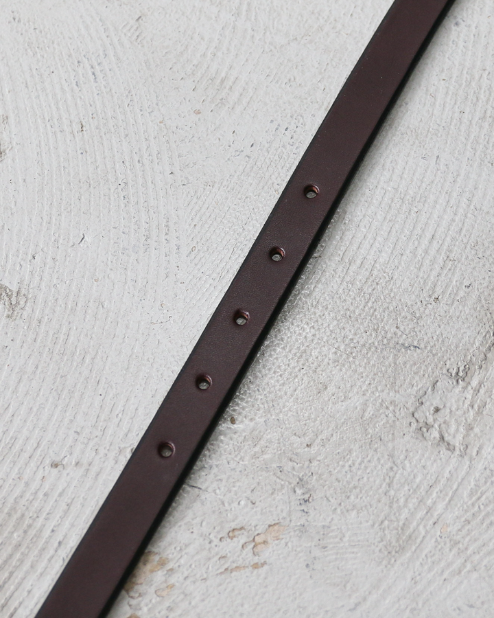 MOONSHINE LEATHER Made In USA Del Rio Buckle Western Leather Long Belt Choco