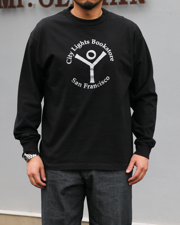 City Lights Bookstore L/S T Shirts - Logo Black