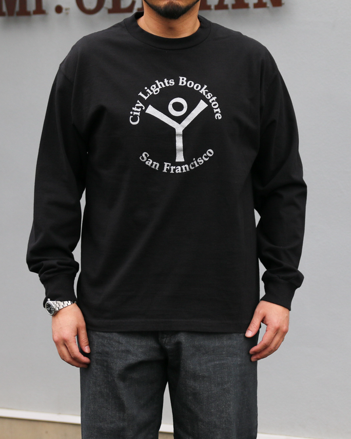 City Lights Bookstore L/S T Shirts - Logo Black