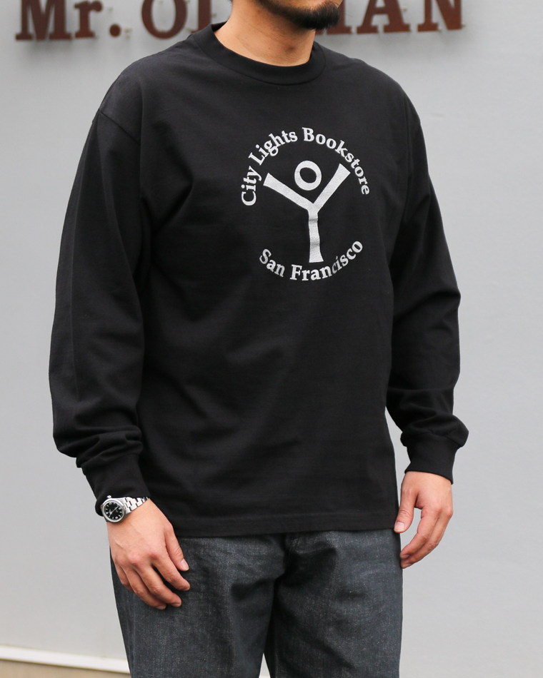 City Lights Bookstore L/S T Shirts - Logo Black