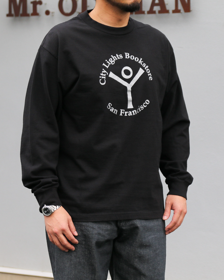 City Lights Bookstore L/S T Shirts - Logo Black