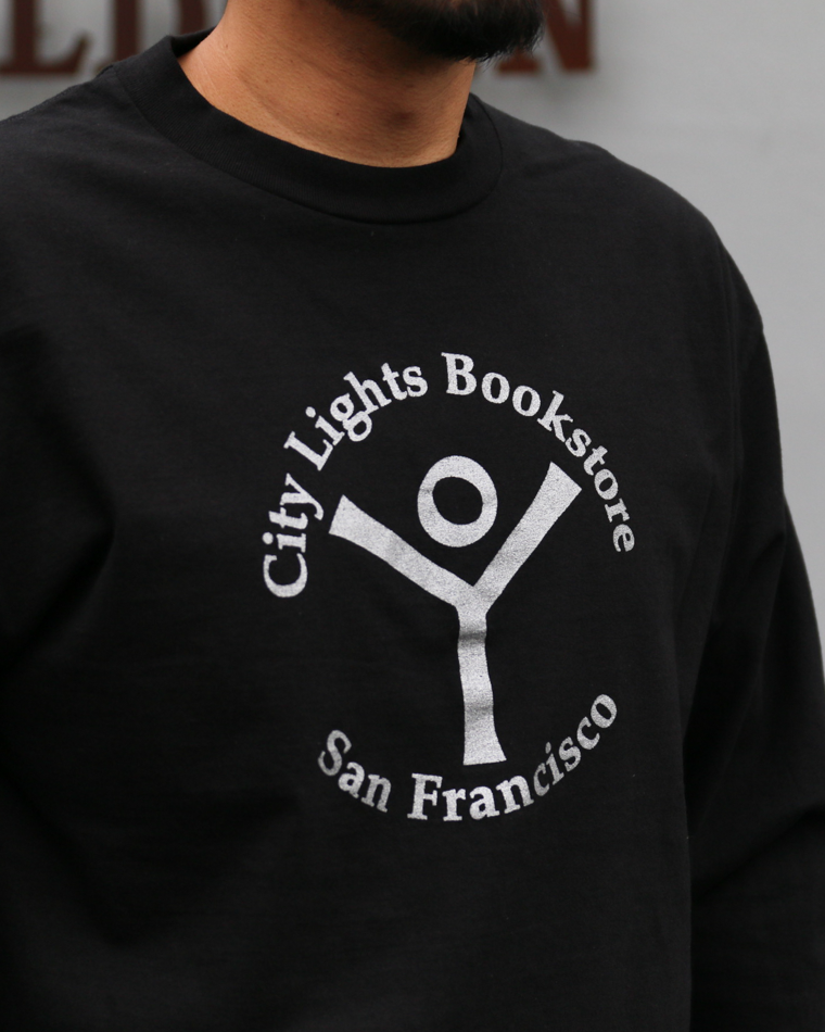 City Lights Bookstore L/S T Shirts - Logo Black