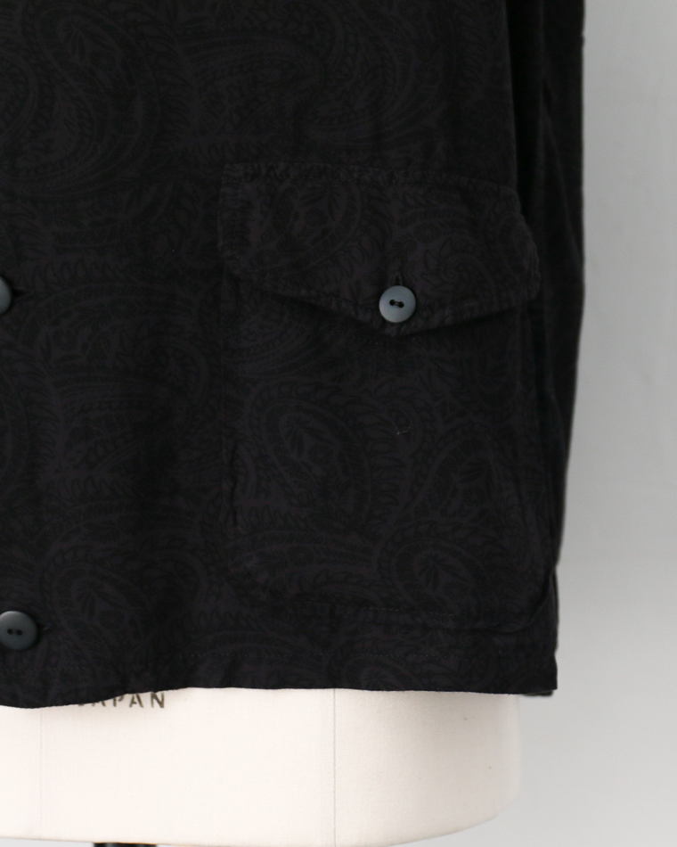 TOWN CRAFT PRINTED BEACH SHIRT Black