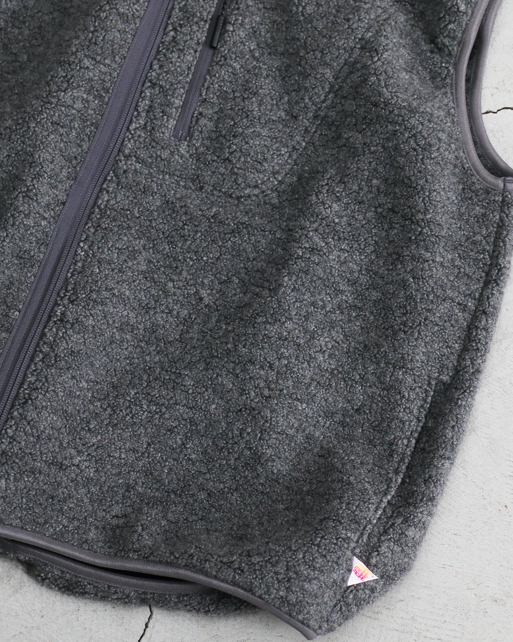 melple メイプル Marced Wool Vest Grey