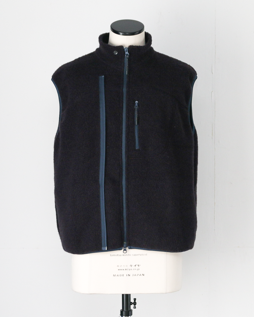 melple メイプル Monterey 中綿ベスト melple メイプル Marced Wool Vest Navy Brown | 正規取扱店 Mr.OLDMAN