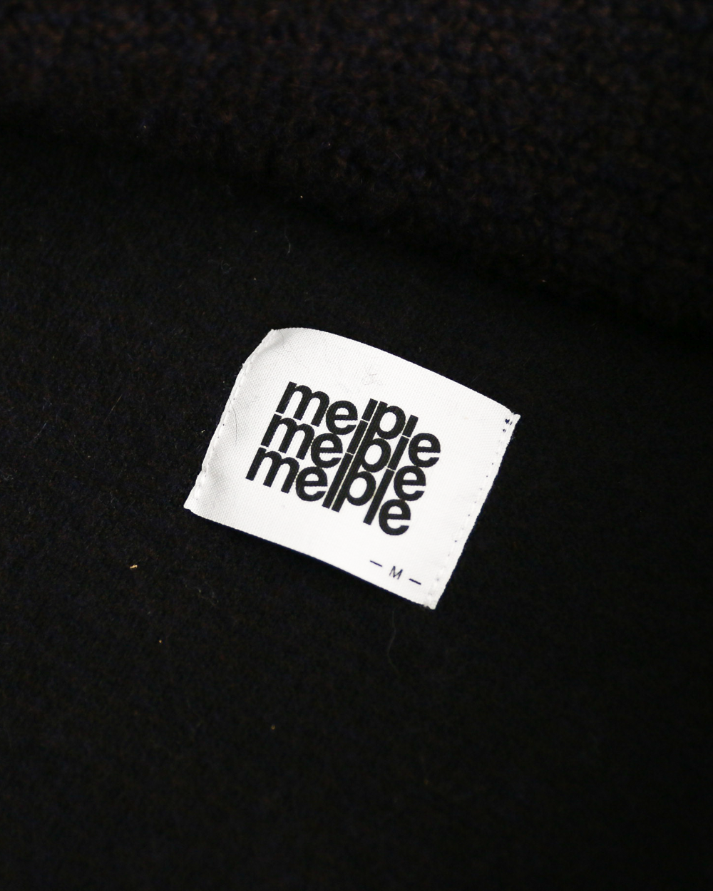 melple メイプル Marced Wool Vest Navy Brown