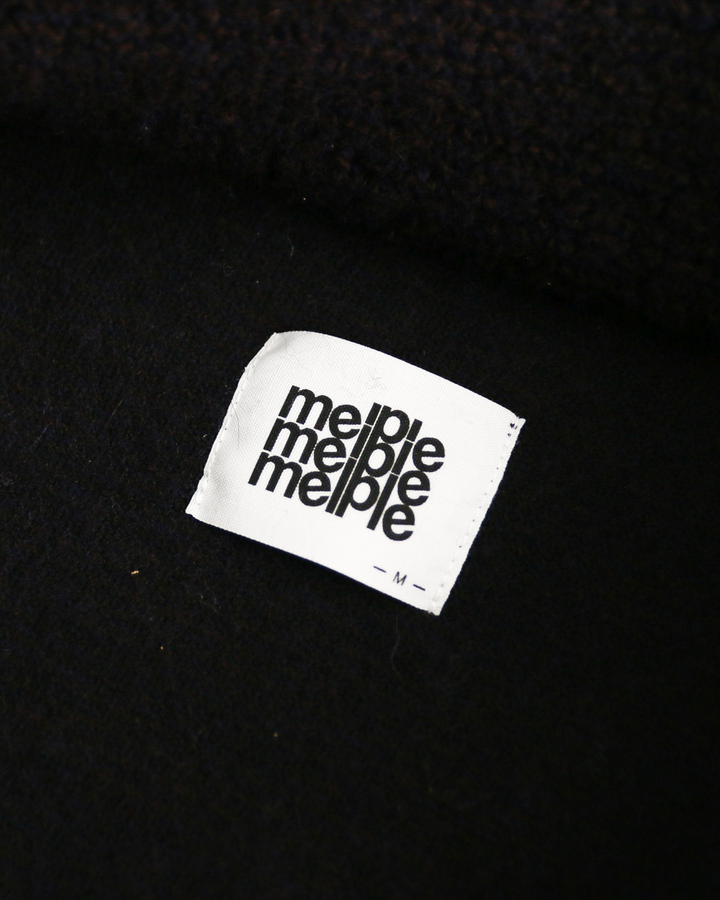 melple メイプル Marced Wool Vest Navy Brown