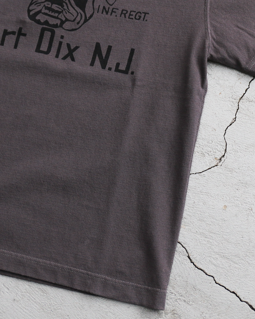 COLIMBO ZV-0413 Norwalk Cotton Tee FORT DIX BULLDOG Mouse Gray