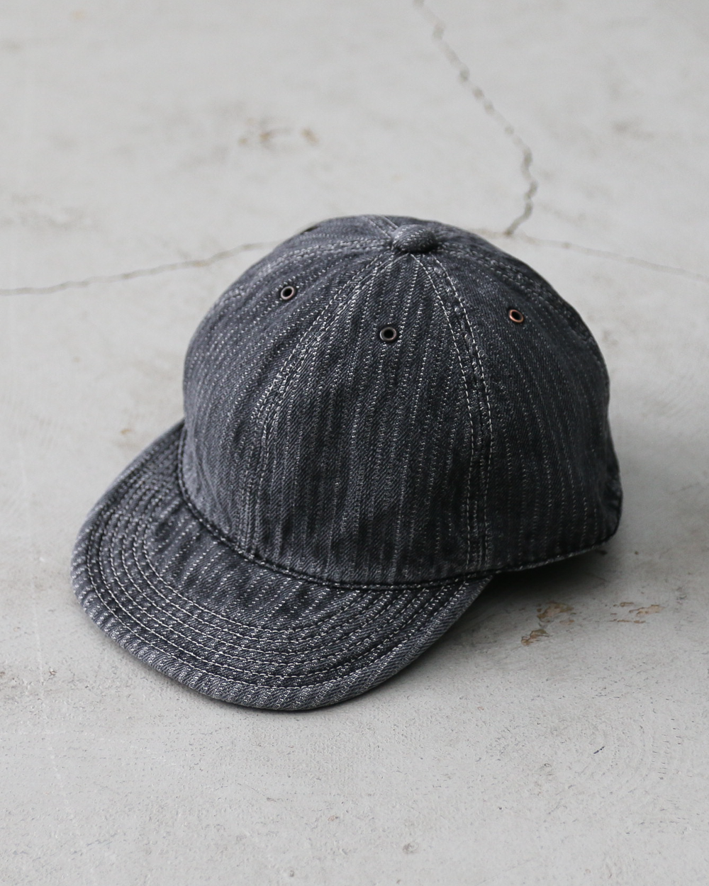 HIGHER ハイヤー HT26043 STRIPE JACQUARD DENIM CAP