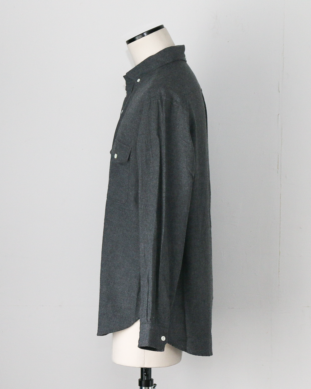 JAMES &amp; CO. STANDARD SHIRT Small Collar Big Shirt -Check- BLUE