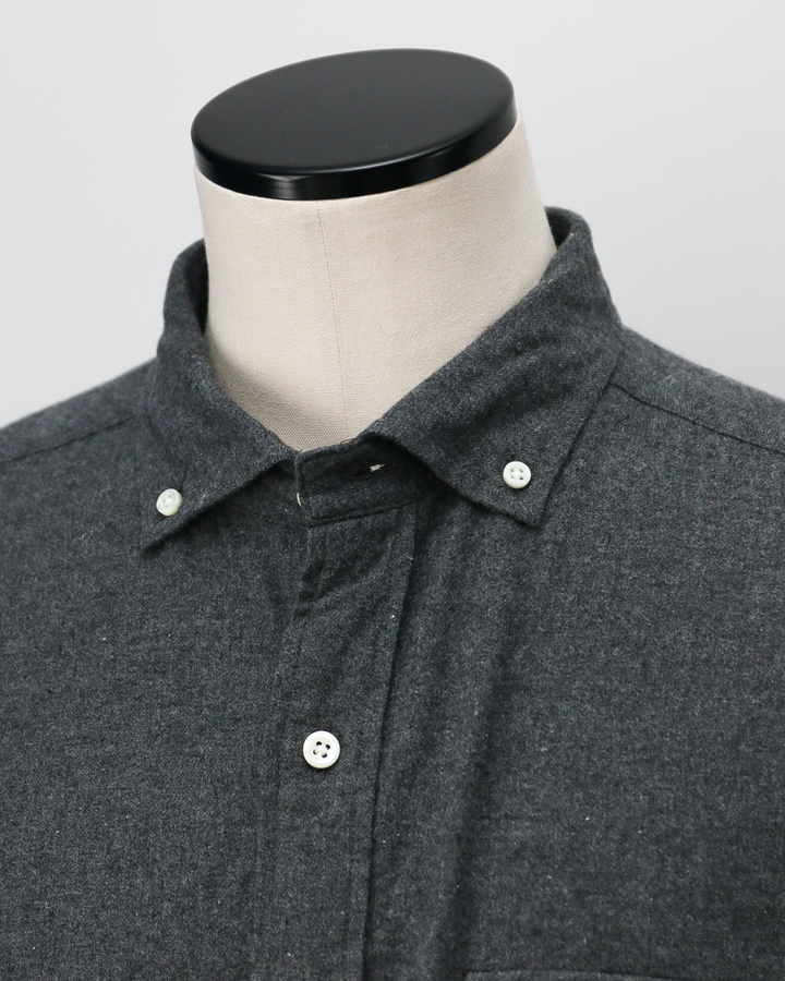 JAMES &amp; CO. STANDARD SHIRT Small Collar Big Shirt -Check- BLUE