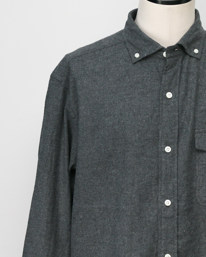 JAMES &amp; CO. STANDARD SHIRT Small Collar Big Shirt -Check- BLUE