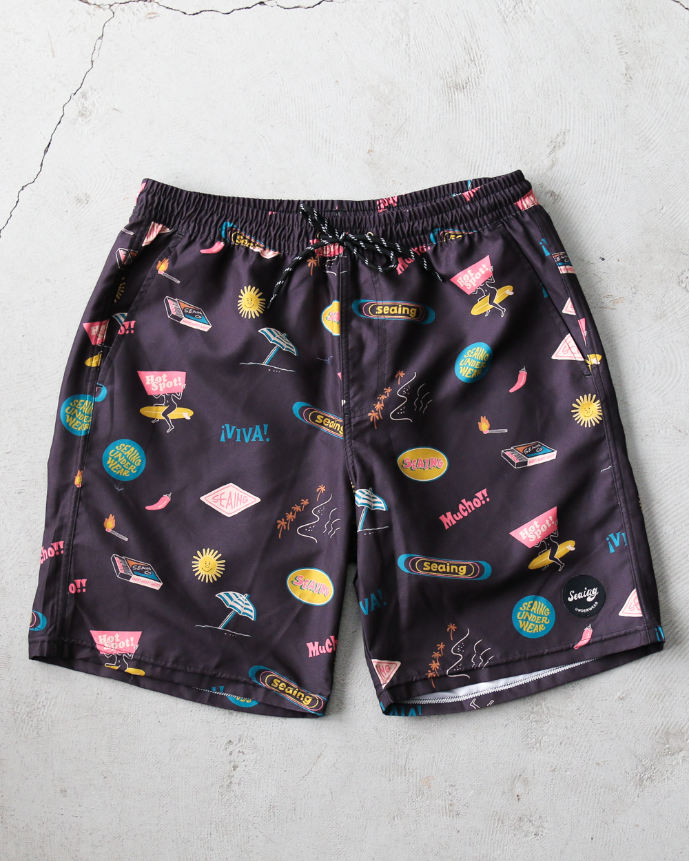 Seaing Board Shorts HOT SPOT Black