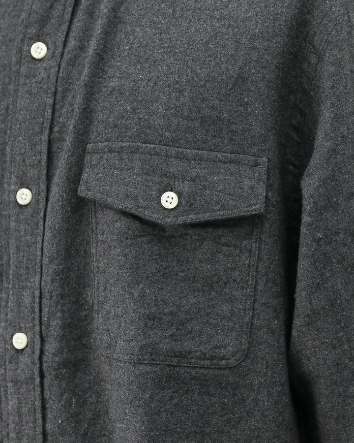 JAMES &amp; CO. STANDARD SHIRT Small Collar Big Shirt -Check- BLUE