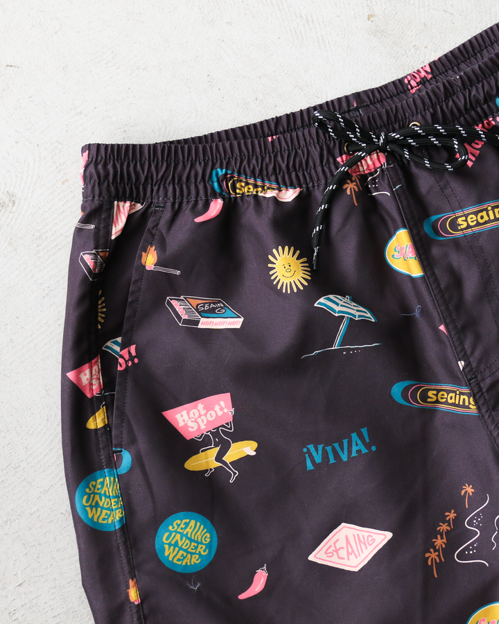 Seaing Board Shorts HOT SPOT Black